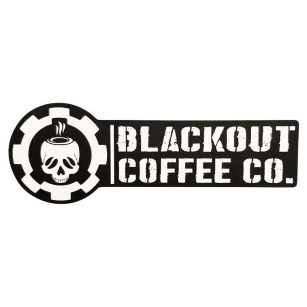 Blackout Coffee Logo Vinyl Decal - Horizontal